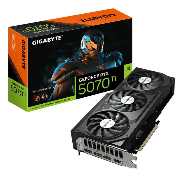 GeForce RTX 5070 Ti WindForce 3 OC V2 - 16GB GDDR7 RAM - Grafikkort