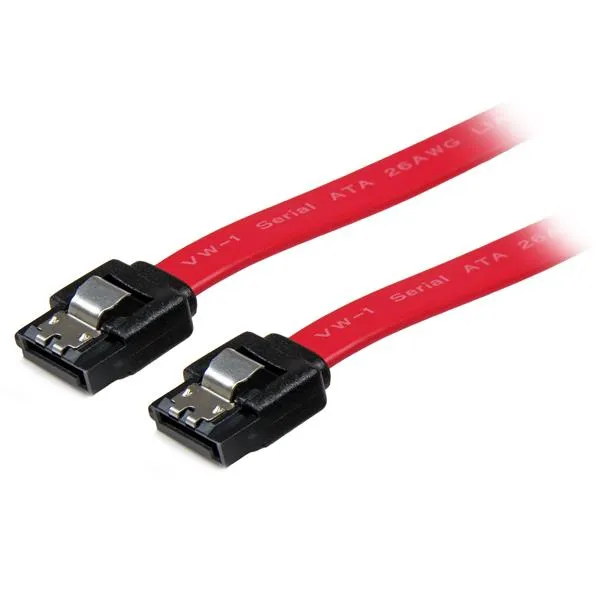 StarTech.com 30 cm SATA-kabel med lås - SATA-kabel - Serial ATA 150/300/600 - SATA (R) till SATA (R) - 30 cm - sprintlåsning - röd - för P/N: 10P6G-PC