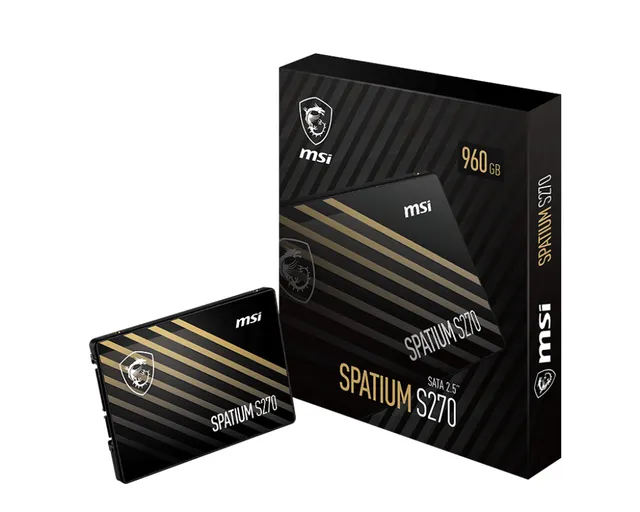 SPATIUM S270 960 Gt 2,5" SATA III -SSD-levy, musta