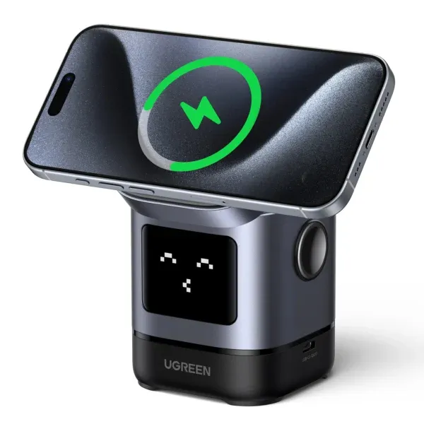Uno 2 In 1 Wireless Charger-Qi2 15w Wireless Charging