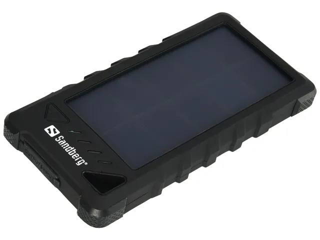 Active Solar Powerbank 16000 - Solar powerbank Li-Ion 16000 mAh - 3,4 A - 2 utgångar stickanslutningar (USB) - på kabel: USB-C (Output)