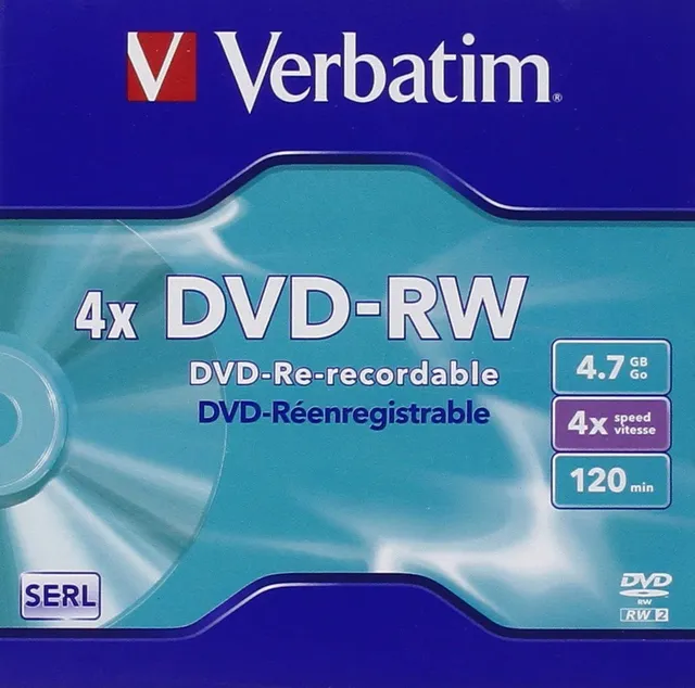 DVD-RW-skivor 4,7 GB 4x 5-pack jewel