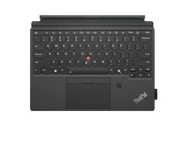 - Tangentbord - med Trackpoint, pekplatta - bakgrundsbelyst - POGO pin - QWERTY - Nordisk - svart - brun låda