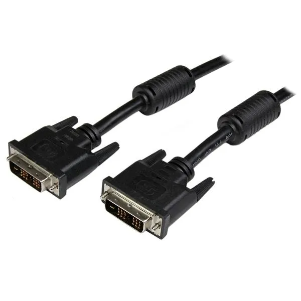 StarTech.com 5 m DVI-D Single Link-kabel - M/M - DVI-kabel - enkel länk - DVI-D (hane) till DVI-D (hane) - 5 m - formpressad, tumskruvar - svart