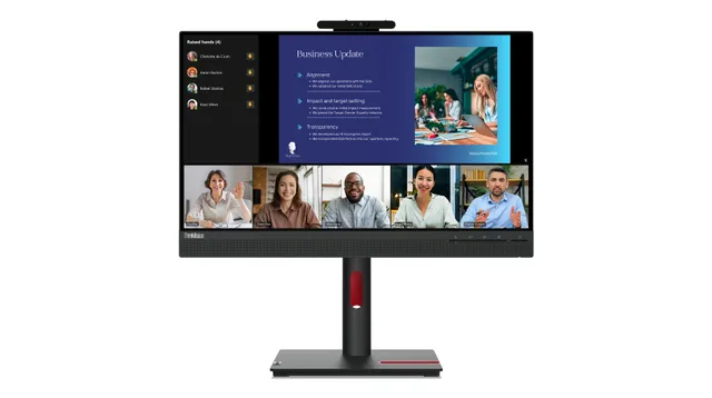 ThinkVision T24v-30 - LED-skärm - 24 (23.8 visbar) - 1920 x 1080 Full HD (1080p) @ 75 Hz - IPS - 250 cd/m² - 1000:1 - 4 ms - HDMI, VGA, DisplayPort - högtalare - korpsvart