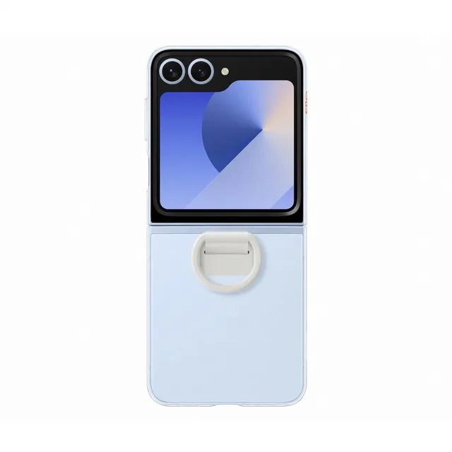 EF-QF741 - Baksidesskydd för mobiltelefon - med ring - transparent - för Galaxy Z Flip6