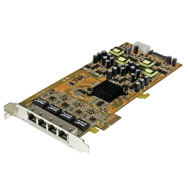 StarTech.com Gigabit Power over Ethernet PCIe-nätverkskort med 4 portar - PSE/PoE PCI Express-nätverkskort - Nätverksadapter - PCIe x4 - Gigabit Ether