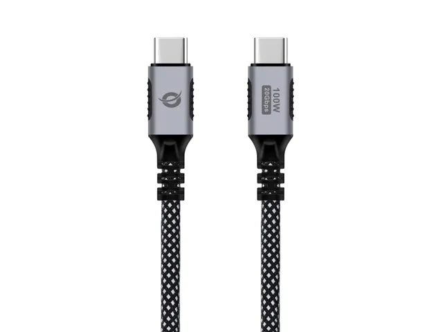 ETTA07B12, 1,2 m, USB C, USB C, USB 3.2 Gen 2x2, 20 Gbit/sek, Svart