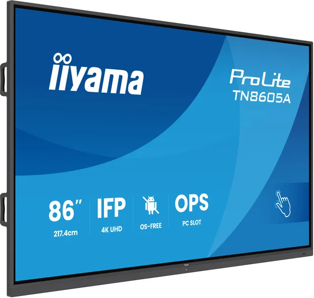 ProLite TN8605A-B1AG - 86" Diagonal klass (85.6" visbar) LED-bakgrundsbelyst LCD-skärm - interaktiv digital skyltning - med pekskärm (multi-tou