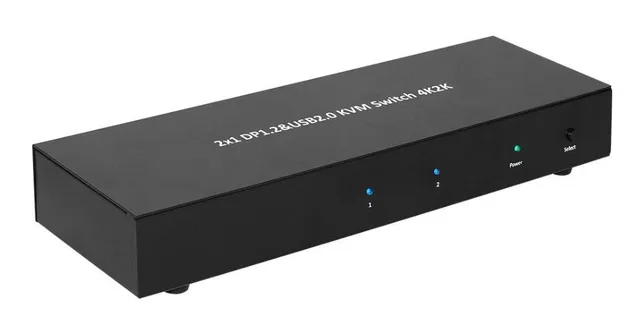 2x1 DP&USB KVM Switch - Omkopplare fö