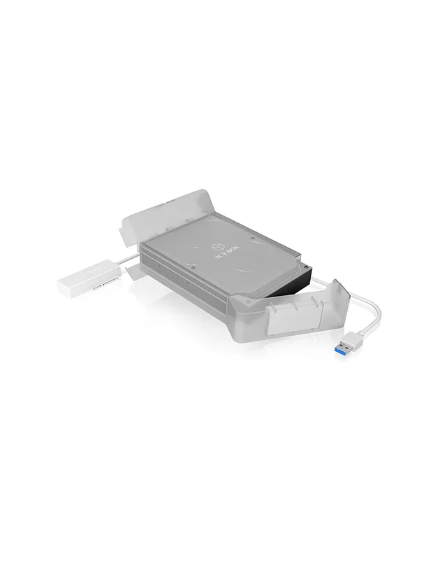 ICY BOX IB-AC705-6G - Förvaringslåda - 2,5 tum/3,5 tum delad - SATA 6Gb/s - USB 3.0 - vit