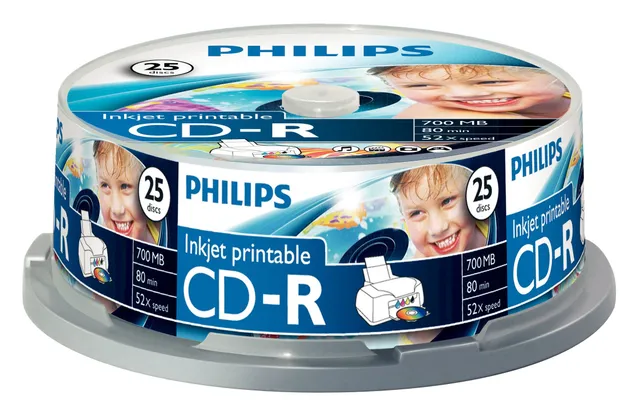 CR7D5JB25 - 25 x CD-R - 700 MB (80min) 52x - yta utskrivbar med bläckstråleskrivare - spindel