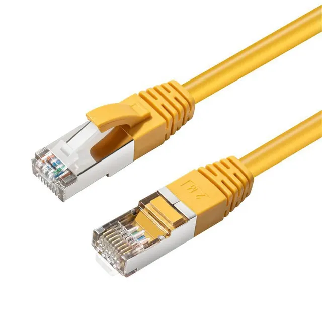 CAT6A S/FTP Nätverkskabel - 0,5m - Gul