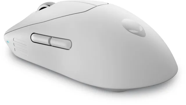 Alienware Pro Wireless Gaming Mouse - Mus - optisk - 6 knappar - kabelansluten, trådlös - USB, 2.4 GHz - månljus