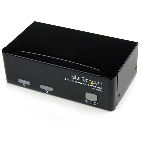 2 Port Professional USB KVM Switch Kit med kablar - KVM-switch - 2 portar