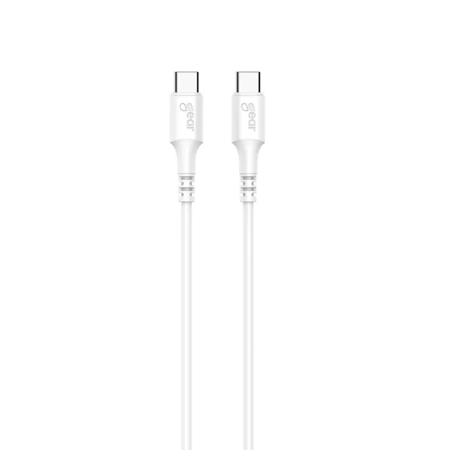 Laddkabel USB-C till USB-C 2.0 3m Vit Rund Ka