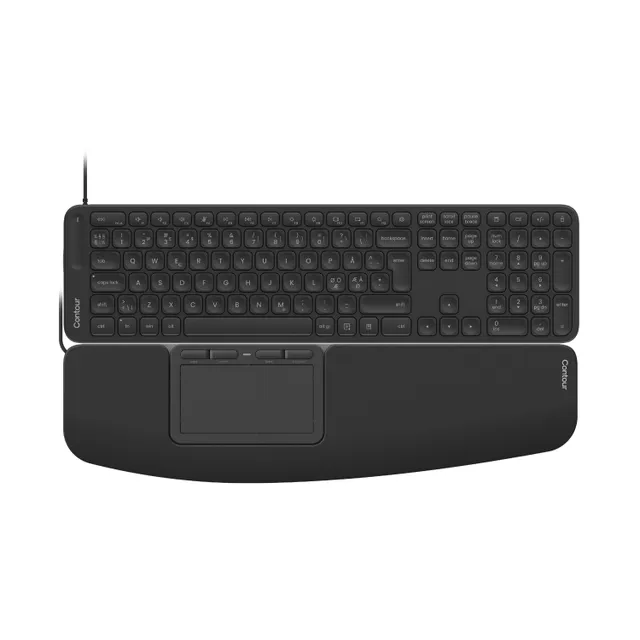 Touch & Balance - Tastatur & Touchpad set - Nordisk - Svart