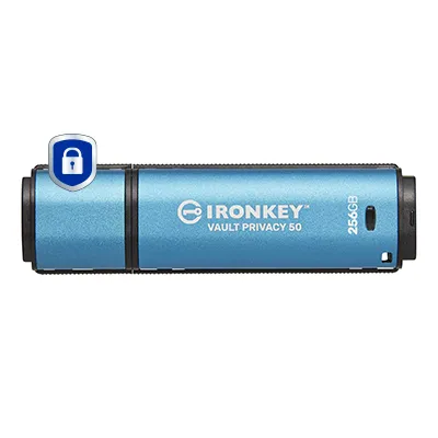IronKey Vault Privacy 50 Series - USB flash-enhet - krypterat - 256 GB - USB 3.2 Gen 1 - TAA-kompatibel