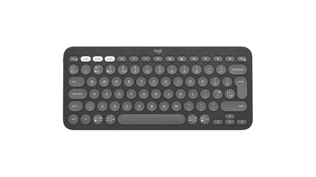 Pebble Keys 2 K380s Wireless Keyboard - Tonal Graphite - Tangentbord - Engelska (UK) - Grå