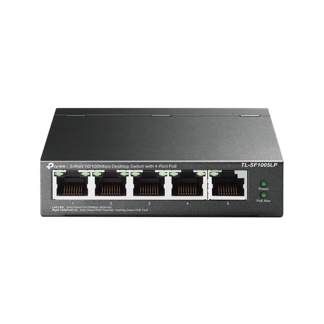 TL-SF1005LP 5-Port 10/100Mbps Desktop PoE Switch with 4-Port PoE (41W)