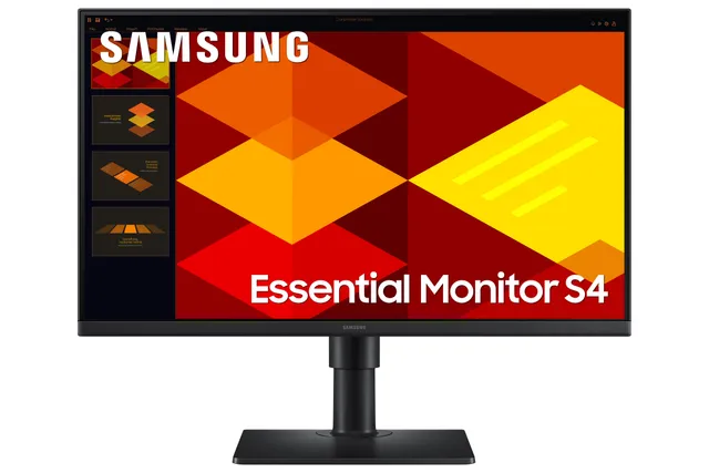27" Samsung Essential Monitor S4 27D402, IPS 1920x1080, 5 ms, 100Hz, höjdjusterbar, pivot, 2xHDMI/DP, USB 2.0-hubb