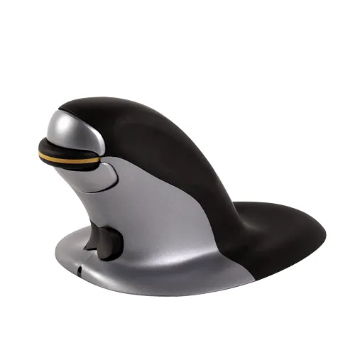 Penguin Medium - Vertical mouse - Laser - Silver