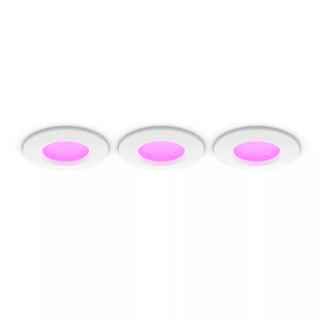 Slim infälld spotlight 90 mm 3-pack Vit