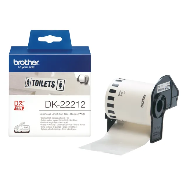 Tape DK22212 62mm Svart på Vit