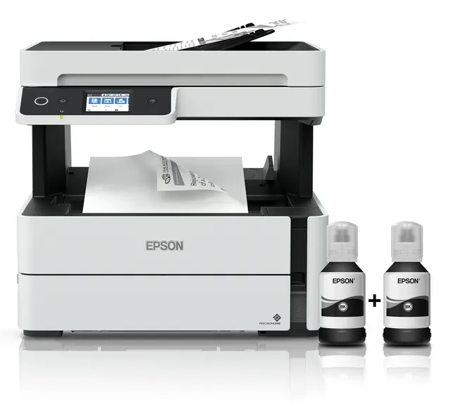 EcoTank ET-M3170, svart/vit skrivare + scanner + kopiator + fax, 20 ppm ISO, duplex, arkmatare, 1200x2400 dpi scanner, duplex, USB/WiFi
