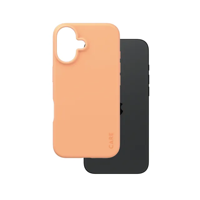 CARE by PanzerGlass - Baksidesskydd för mobiltelefon - termoplastisk polyuretan (TPU), silikonbeläggning - persikofärgad - för Apple iPhone 16
