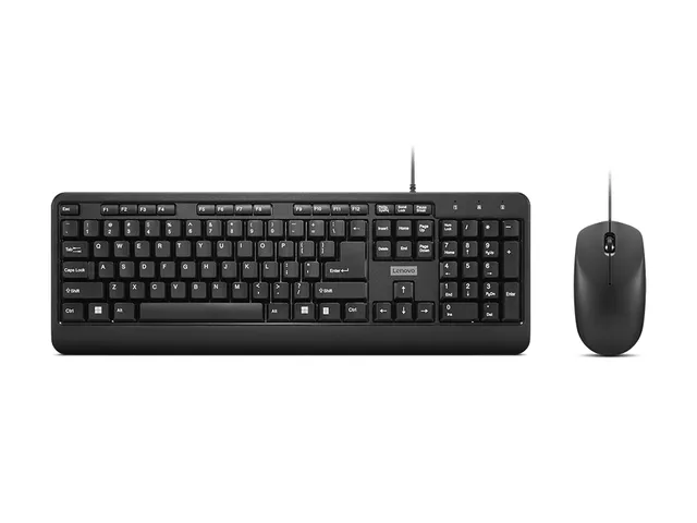 160 Wired Combo - keyboard and mouse set - QWERTY - US - black Input Device - Tastatur & Mus set - Engelska (US) - Svart