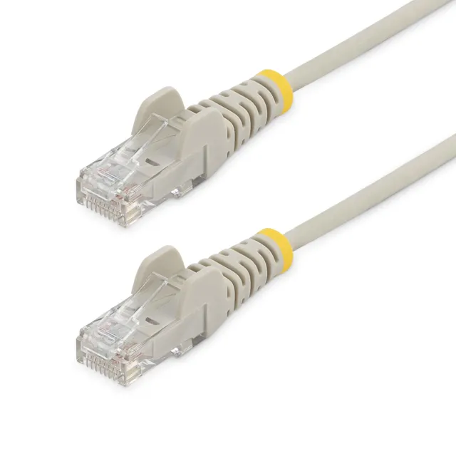2m CAT6 Cable - Grey Slim CAT6 Patch Cord - Snagless - LSZH - patch cable - 2 m - grey - Grå - 2m
