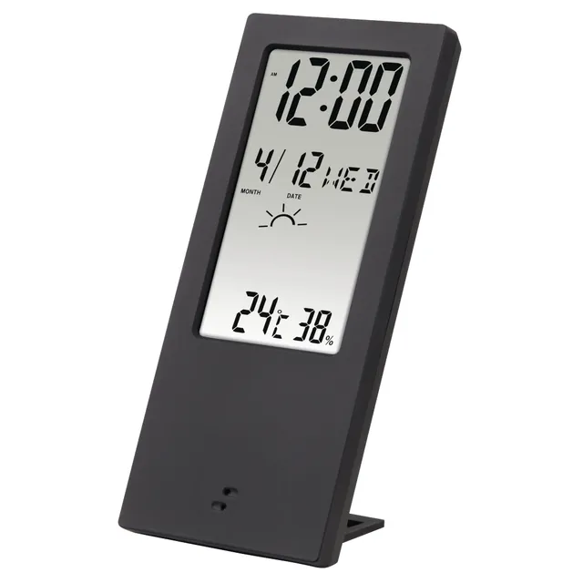 "TH-140" Thermometer/Hygrometer with weather indicator black