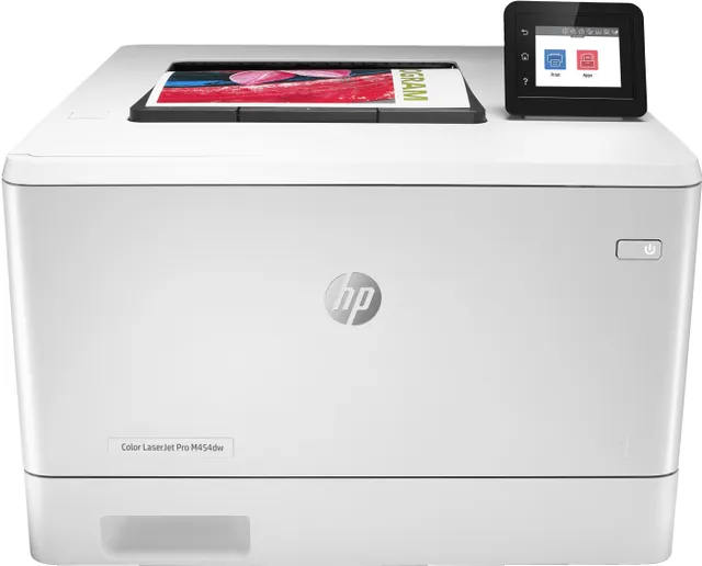 Color LaserJet Pro M454dw, 600 dpi färglaser, 28/28 ppm, duplex, AirPrint, USB/LAN/WiFi/Bluetooth