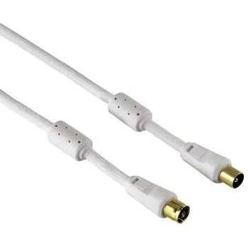 Kabel Antenn 95dB Ferrit Guld Vit 3m