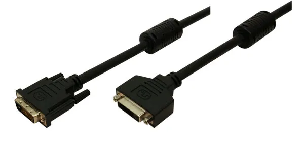 DVI-D 5m, 5 m, DVI-D, DVI-D, Hanstik, Hunstik, Svart