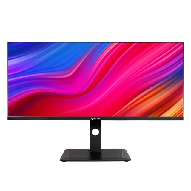 34" AG Neovo, IPS 3440x1440, 5 ms, 75Hz, höjdjusterbar, 2xHDMI/DP/USB-C 65W, högtalare