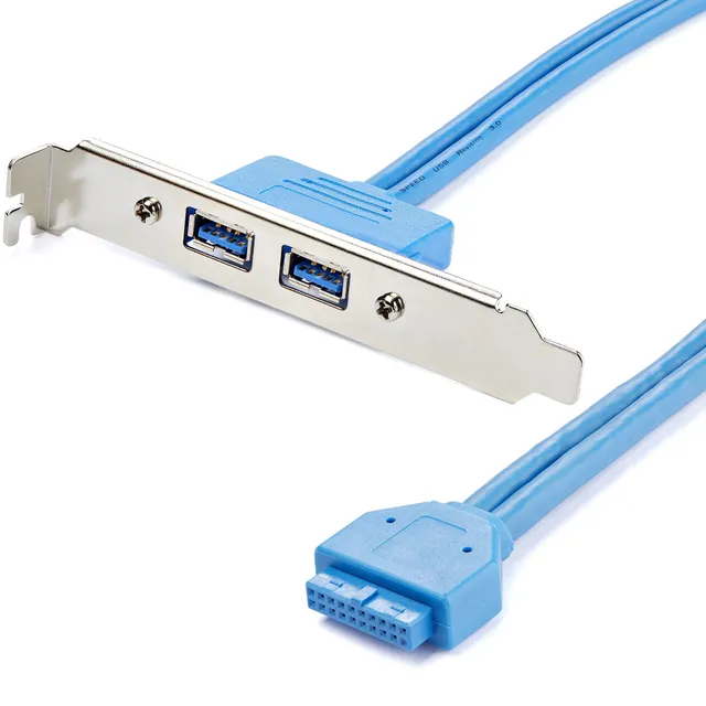 2 Port USB 3.0 A Female Slot Plate Ad