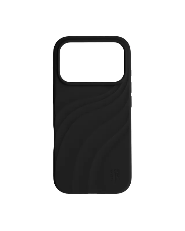 Soft Swirl silikonskal med MagSafe för iPhone 16 Velvet Black