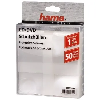 - CD/DVD-ficka - transparent (förpackning om 50)