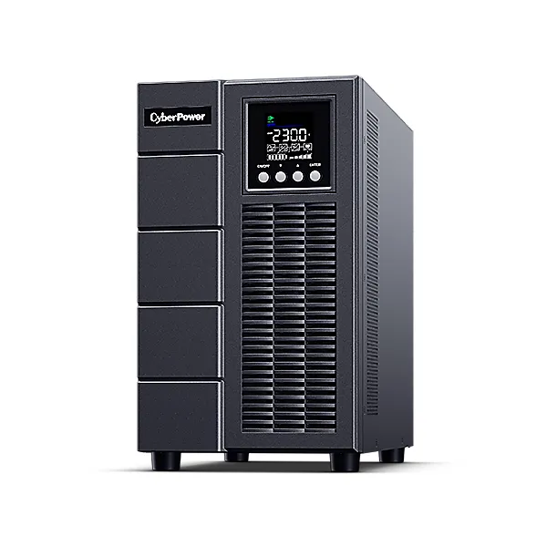 CyberPower Online S Series OLS3000EA - UPS - AC 230 V - 2700 Watt - 3000 VA - 9 Ah - RS-232, USB - utgångskontakter: 7 - aktive PFC - svart