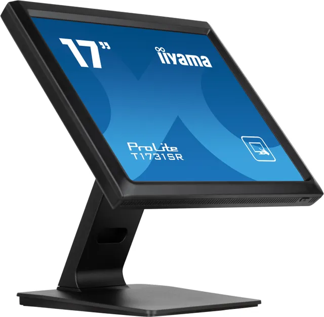 ProLite T1731SR-B1S - LED-skärm - 17" - pekskärm - 1280 x 1024 - TN - 250 cd/m² - 1000:1 - 5 ms - HDMI, VGA, DisplayPort - högtalare - svart, m