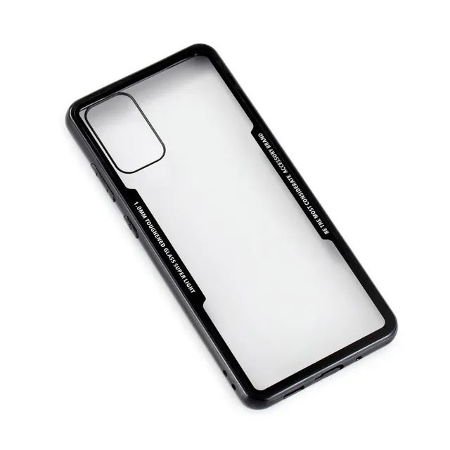 Tempered Glass Case, Galaxy S20+ -suojakuori, Musta