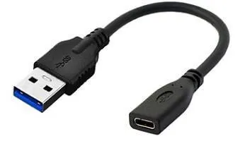 USB 3.0 Typ-A hane till USB-C hona - 0,2m