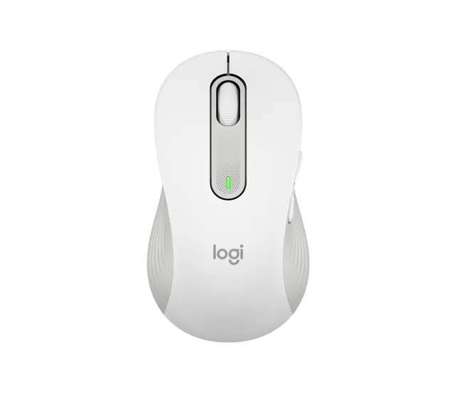 Signature M650 Large Wireless Off-White (Left Handed) - Mouse - Optic - 5 knappar - Vit