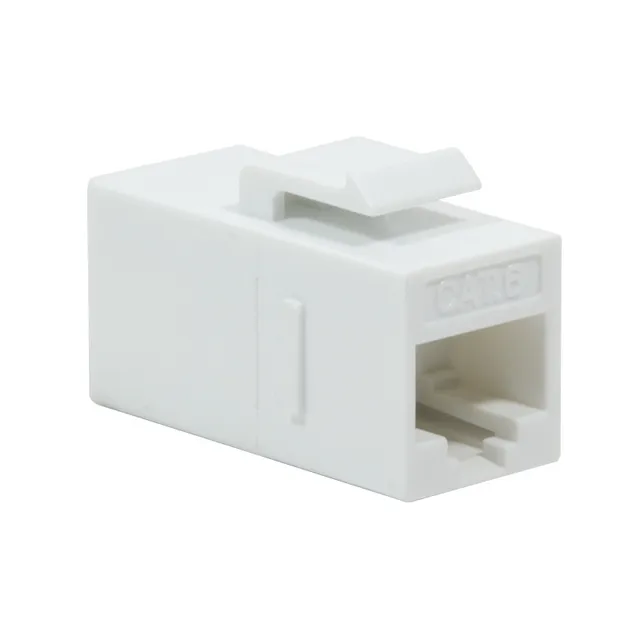 LogiLink - Kopplingsdon för nätverk - RJ-45 (hona) till RJ-45 (hona) - UTP - CAT 6 - trapetsjack - vit