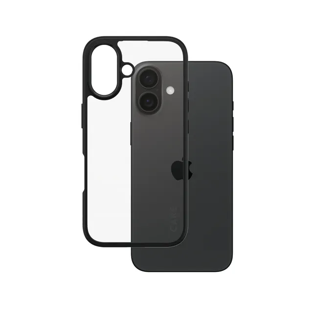 CARE by PanzerGlass - Baksidesskydd för mobiltelefon - flaggskepp - MagSafe-kompatibilitet - polykarbonat, termoplastisk polyuretan (TPU) - svart - för Apple iPhone 16