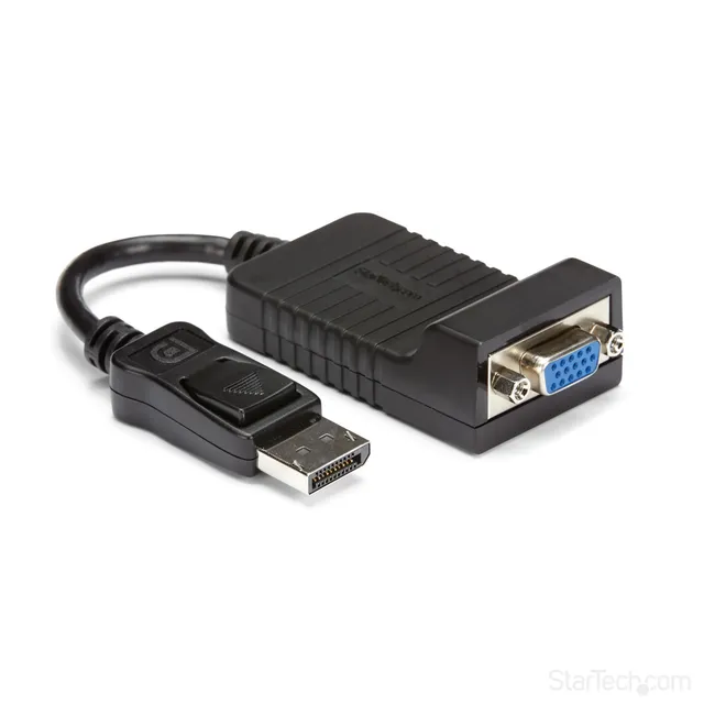 StarTech.com DisplayPort to VGA Adapter - 1920x1200 - Active DP to VGA Video Converter - Plug and Play DP to VGA Connector (DP2VGA) - Bildskärmsadapte