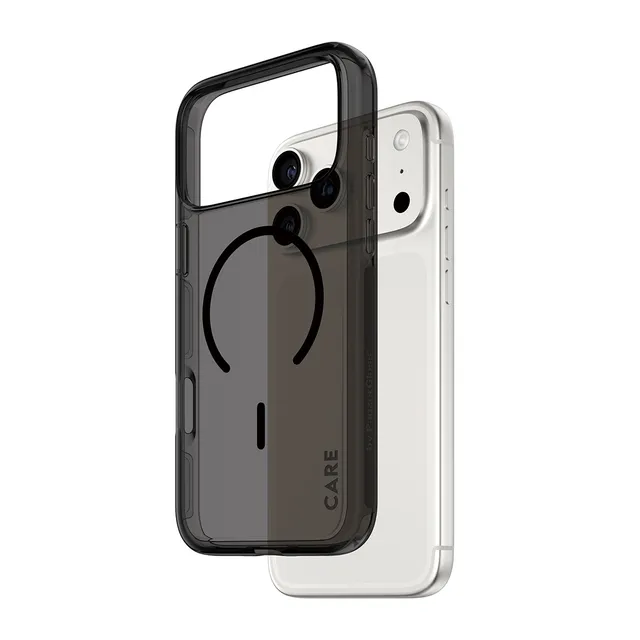 CARE™ by ® Smokey Case w. Black MagSafe iPhone 17 Pro Max, Mobilskal, Apple, Apple - iPhone 17 Pro Max, Svart