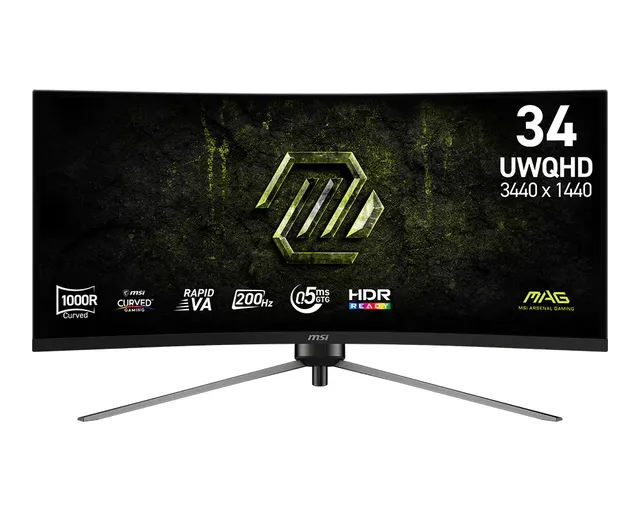 MAG 345CQRF E20 34/VA/200Hz/1ms spelskärm